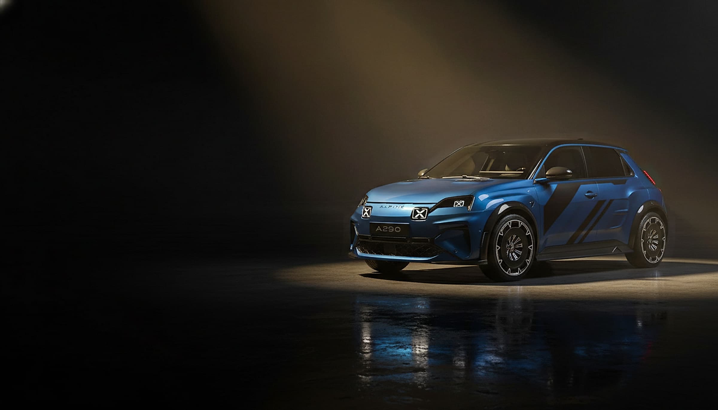 Alpine A290 — Electric performance hatchback hero photograph