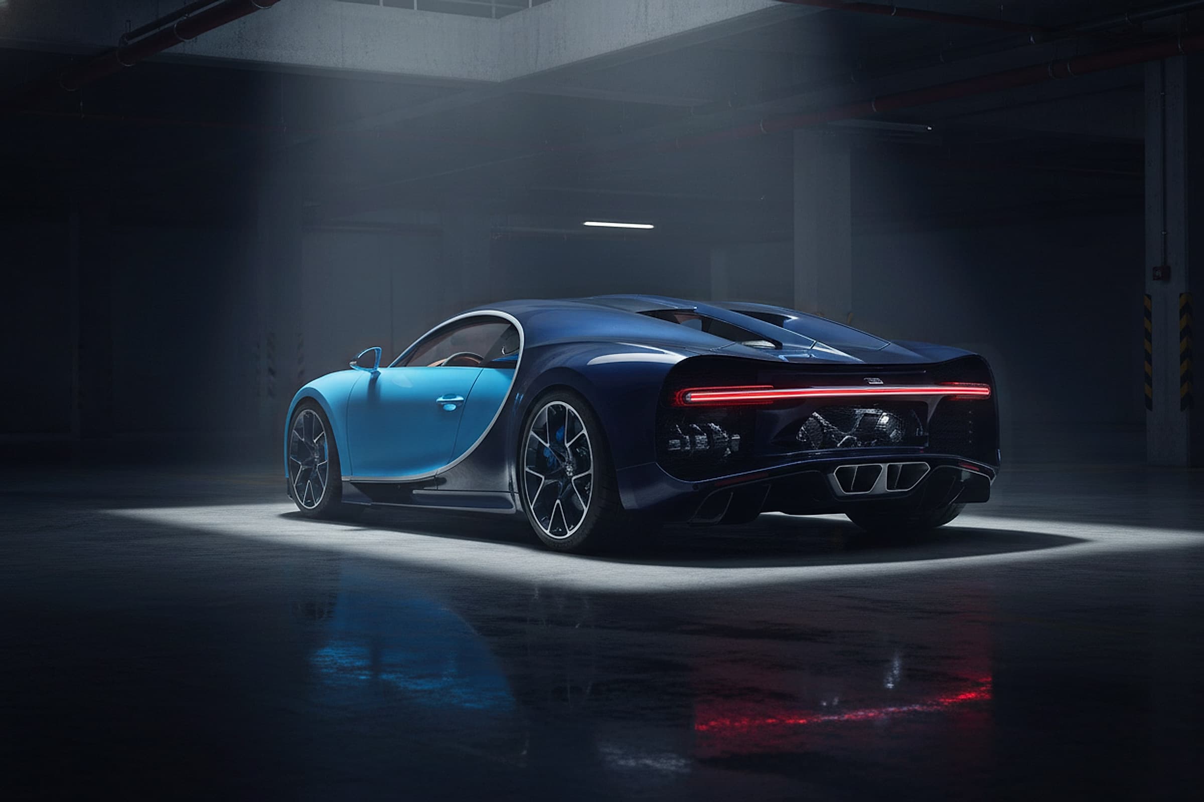 Bugatti Chiron — Mid-engine quad-turbo W16 hypercar hero photograph