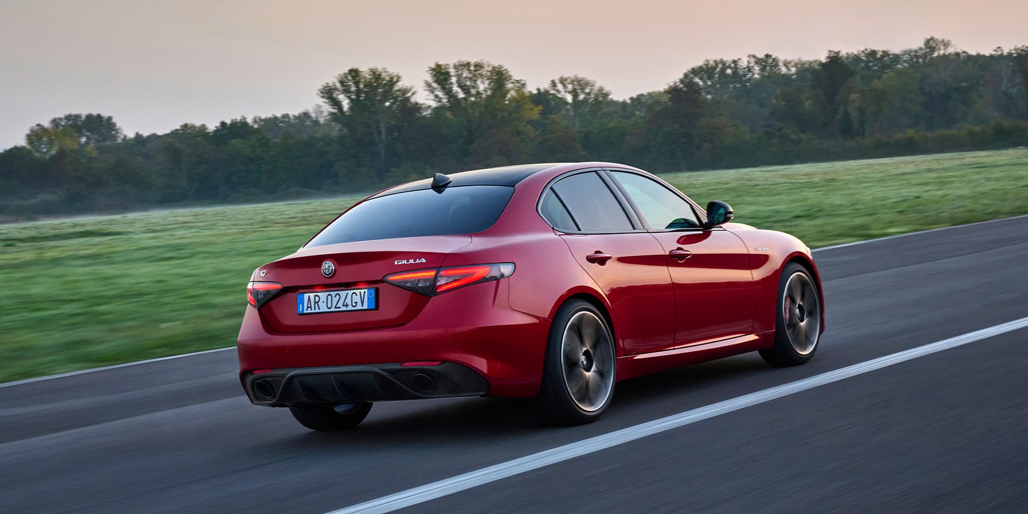 Alfa Romeo Giulia Quadrifoglio — Front-engine performance sport sedan hero photograph