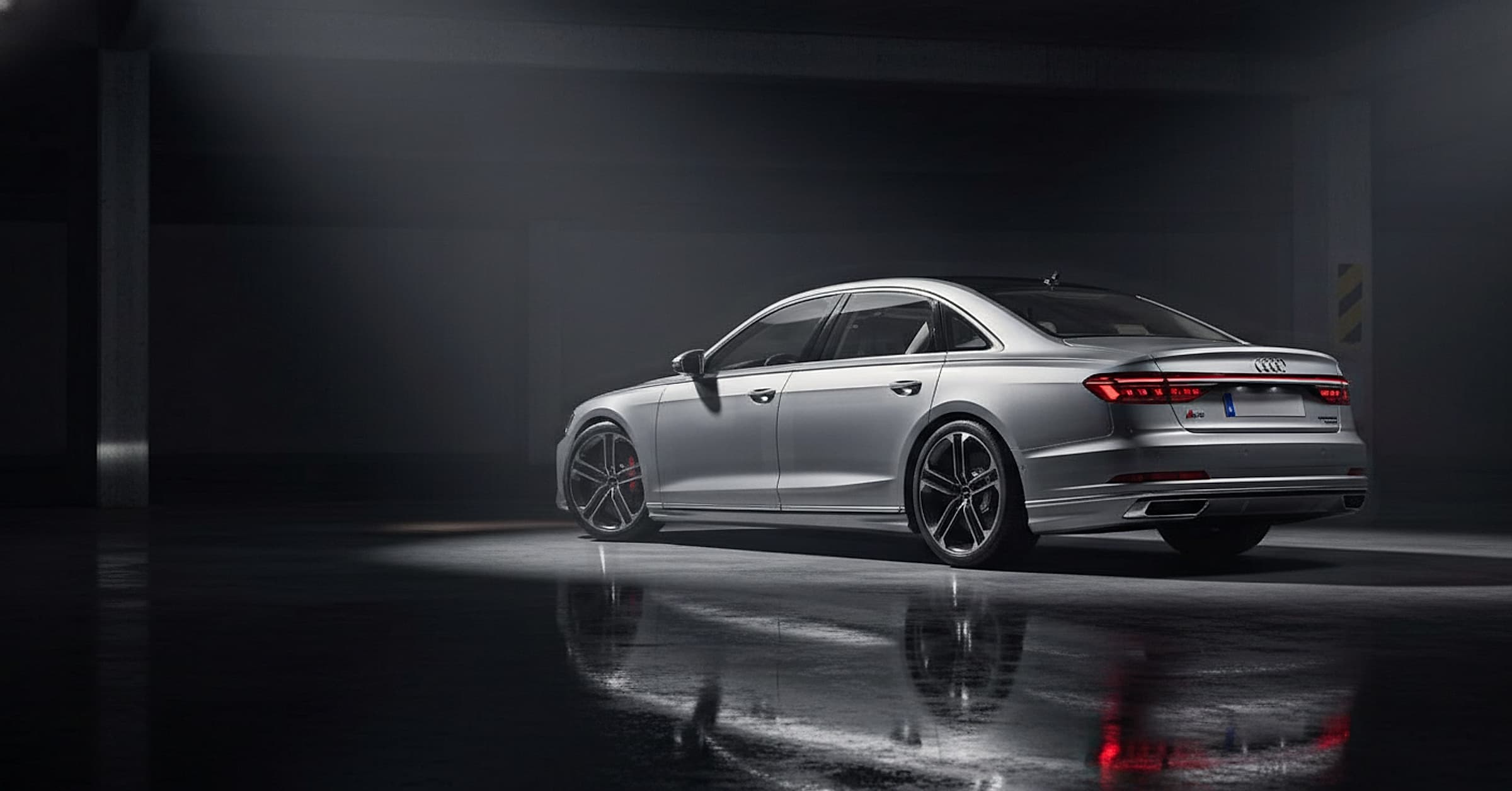 Audi A8 — Luxury flagship sedan hero photograph