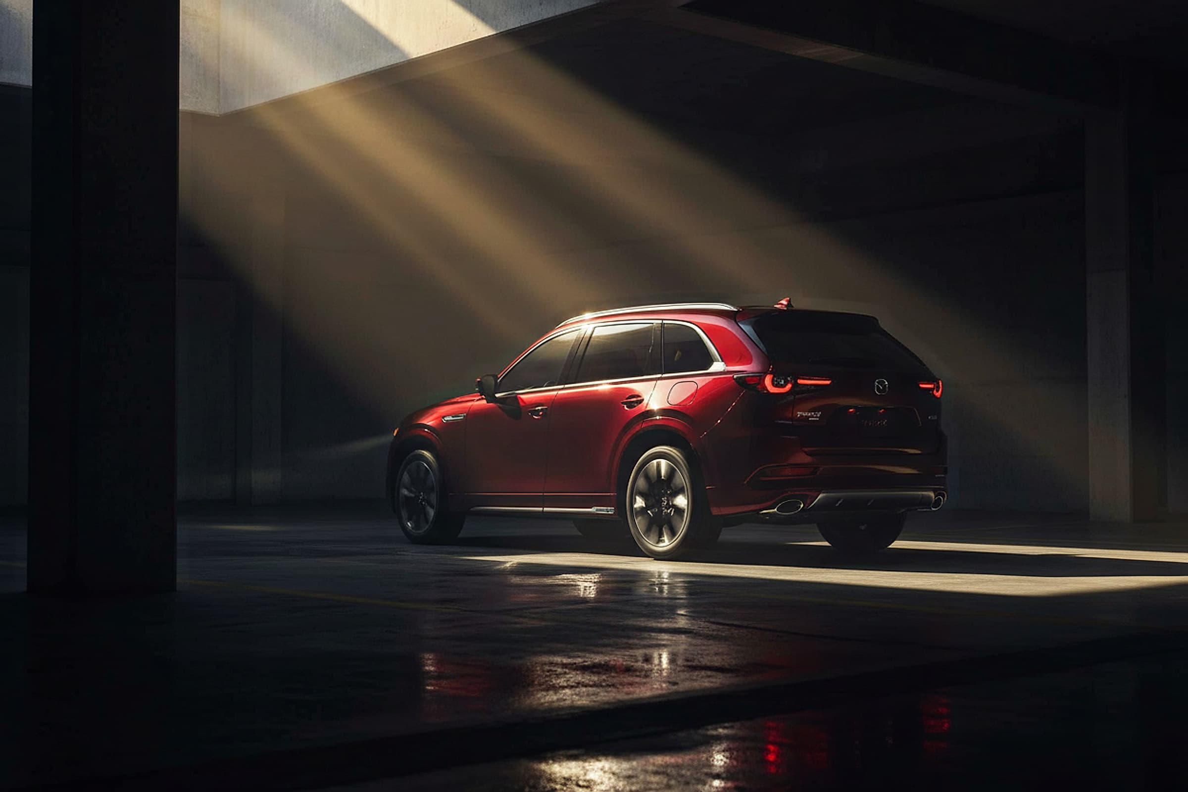 Mazda CX-90 — Premium luxury three-row SUV hero photograph