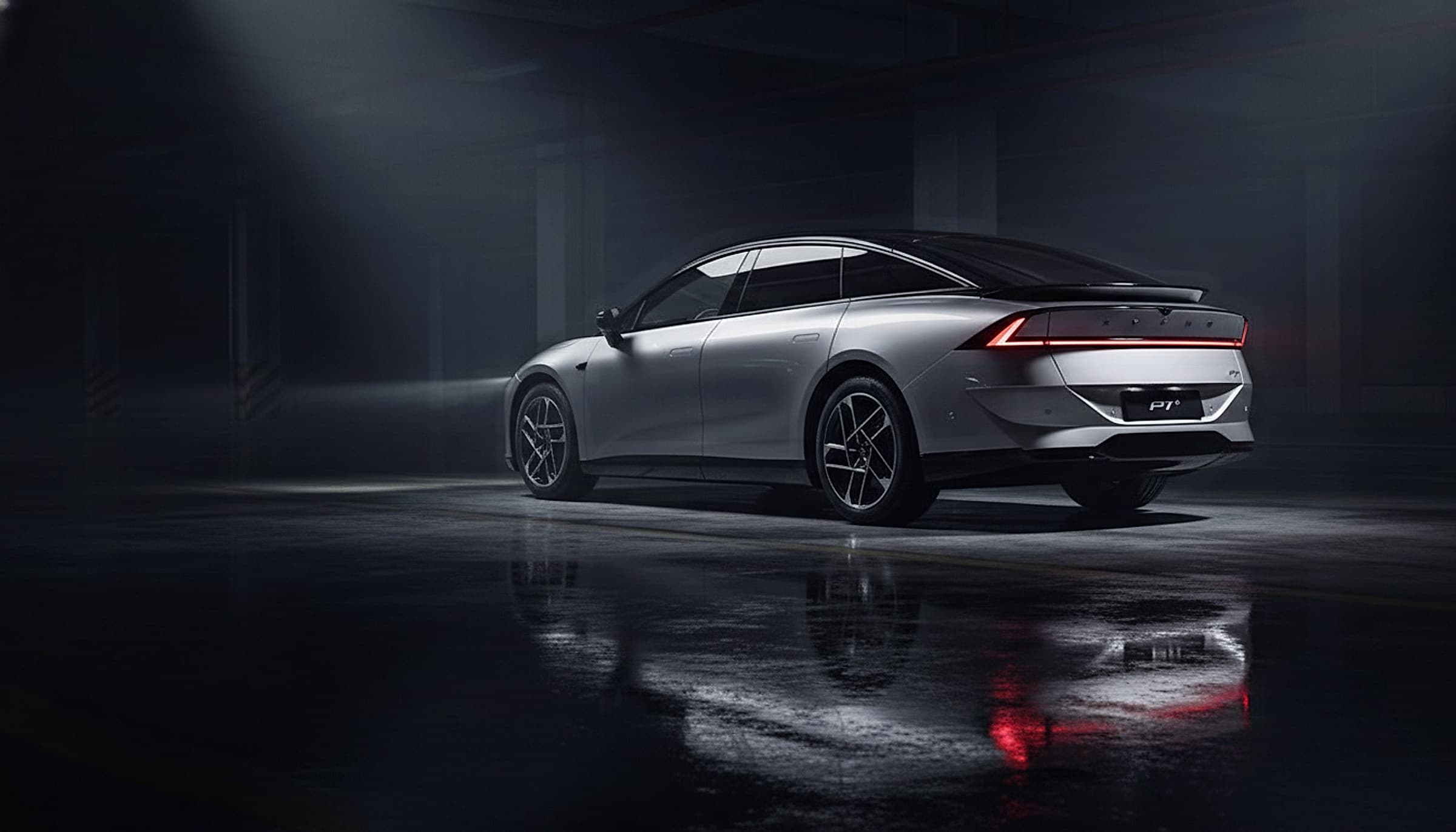 XPeng P7+ — Premium electric sedan hero photograph