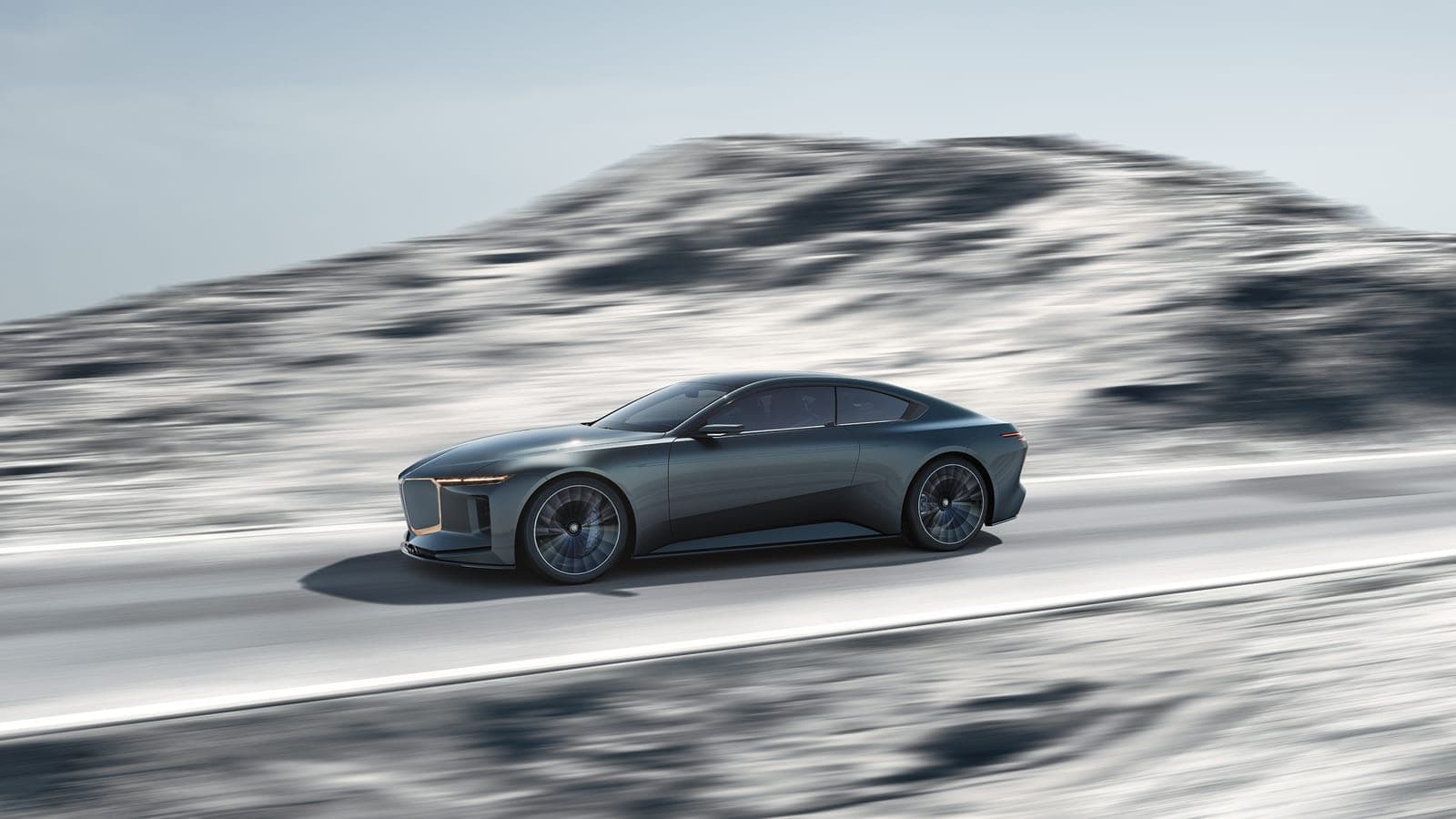 BMW frames the Vision Alpina as a grand tourer built for effortless, refined speed rather than outright aggression.