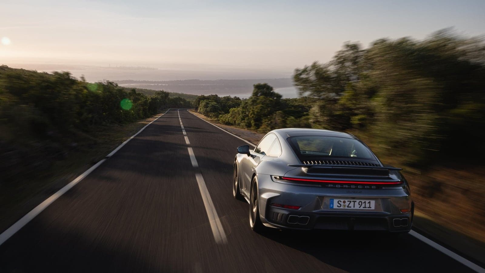 The 992.2 911 Turbo S wears subtly wider arches and revised active aerodynamics over the standard car.